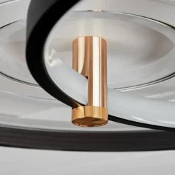 Lampes Dorées-hofstein Plafonnier Agordela LED Or, Blanc, 1 lumière