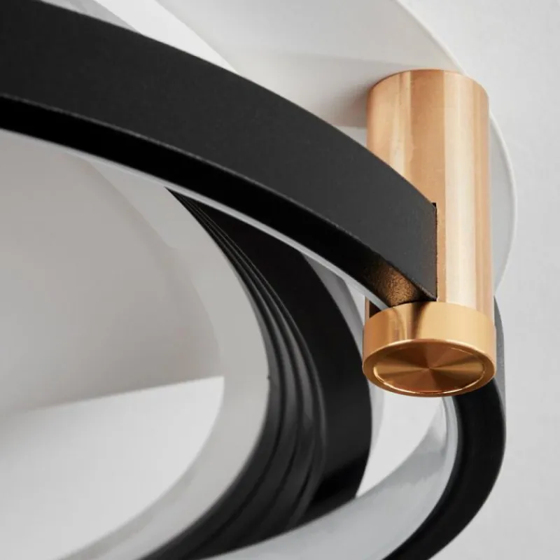 Lampes Dorées-hofstein Plafonnier Agordela LED Or, Blanc, 1 lumière