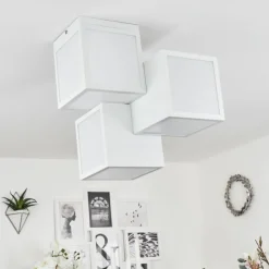 hofstein Plafonnier Allonville LED Blanc, 1 lumière