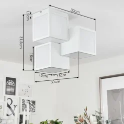 hofstein Plafonnier Allonville LED Blanc, 1 lumière