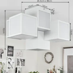 hofstein Plafonnier Allonville LED Blanc, 1 lumière