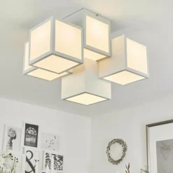 hofstein Plafonnier Allonville LED Blanc, 1 lumière