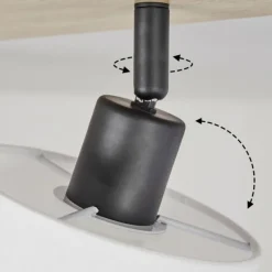 Lampes En Tissu-hofstein Plafonnier Alsen Bois clair, Noir, 2 lumières