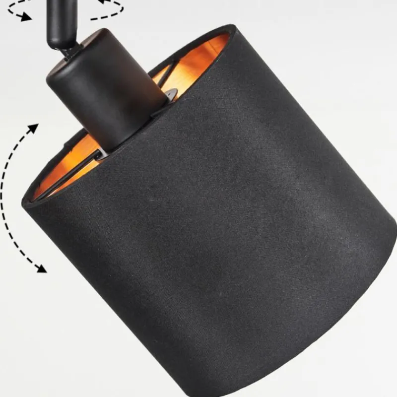 Lampes En Tissu-hofstein Plafonnier Alsen Bois clair, Noir, 3 lumières