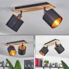 Lampes En Tissu-hofstein Plafonnier Alsen Bois clair, Noir, 2 lumières