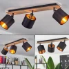 Lampes En Tissu-hofstein Plafonnier Alsen Bois foncé, Noir, 3 lumières