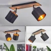 Lampes En Tissu-hofstein Plafonnier Alsen Bois foncé, Noir, 2 lumières