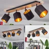 Lampes En Tissu-hofstein Plafonnier Alsen Bois foncé, Noir, 4 lumières