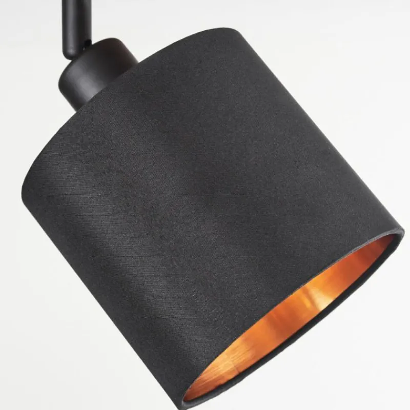 Lampes En Tissu-hofstein Plafonnier Alsen Bois foncé, Noir, 4 lumières