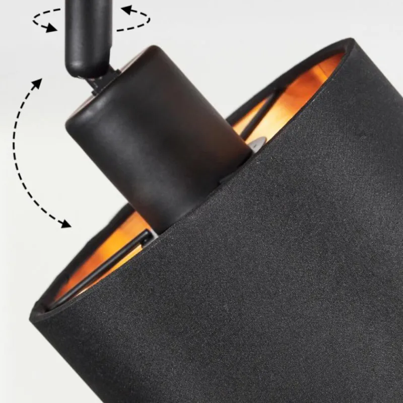 Lampes En Tissu-hofstein Plafonnier Alsen Bois foncé, Noir, 4 lumières