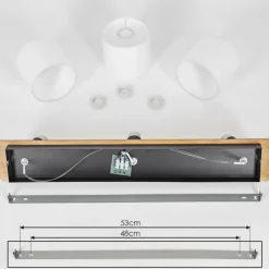 Lampes En Tissu-hofstein Plafonnier Alsen Bois foncé, 3 lumières