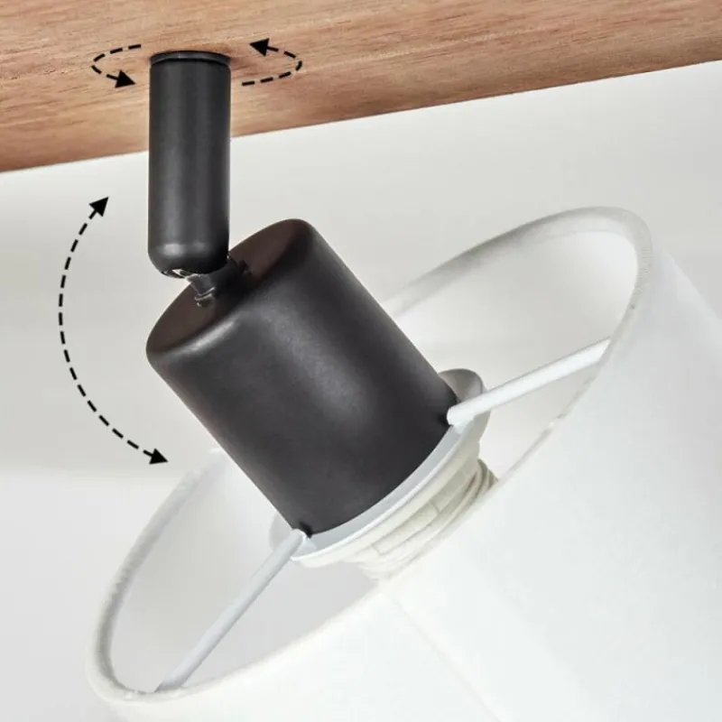 Lampes En Tissu-hofstein Plafonnier Alsen Bois foncé, Noir, 4 lumières