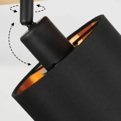 Lampes En Tissu-hofstein Plafonnier Alsen Brun, Noir, 2 lumières