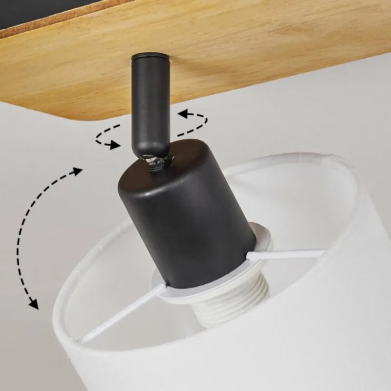 Lampes En Tissu-hofstein Plafonnier Alsen Écru, Noir, 2 lumières