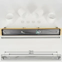 Lampes En Tissu-hofstein Plafonnier Alsen Écru, Noir, 4 lumières