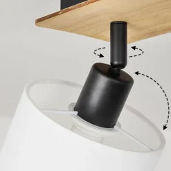 Lampes En Tissu-hofstein Plafonnier Alsen Écru, Noir, 4 lumières