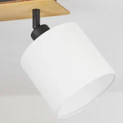 Lampes En Tissu-hofstein Plafonnier Alsen Écru, Noir, 3 lumières