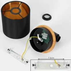 Lampes En Tissu-hofstein Plafonnier Alsen Écru, Noir, 1 lumière