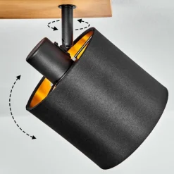 Lampes En Tissu-hofstein Plafonnier Alsen Écru, Noir, 2 lumières