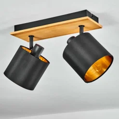 Lampes En Tissu-hofstein Plafonnier Alsen Écru, Noir, 2 lumières