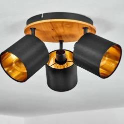 Lampes En Tissu-hofstein Plafonnier Alsen Écru, Noir, 3 lumières