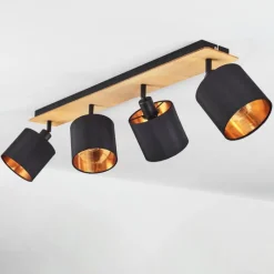 Lampes En Tissu-hofstein Plafonnier Alsen Écru, Noir, 4 lumières