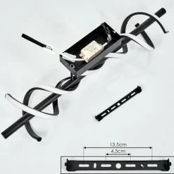 hofstein Plafonnier Alvarim LED Noir, 1 lumière