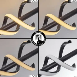 hofstein Plafonnier Alvarim LED Noir, 1 lumière