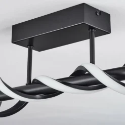 hofstein Plafonnier Alvarim LED Noir, 1 lumière