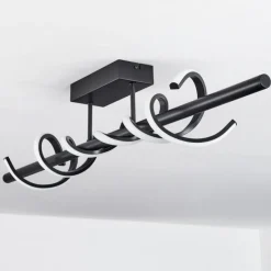 hofstein Plafonnier Alvarim LED Noir, 1 lumière