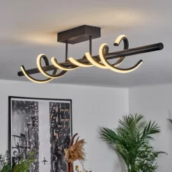 hofstein Plafonnier Alvarim LED Noir, 1 lumière