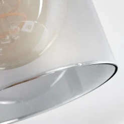 Suspension Verre Fumé-hofstein Plafonnier Amignon Noir, 3 lumières