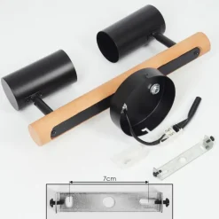 hofstein Plafonnier Arbrentin Écru, Noir, 2 lumières