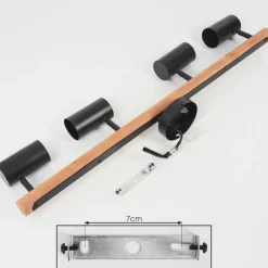 hofstein Plafonnier Arbrentin Écru, Noir, 4 lumières