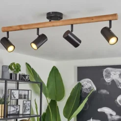 hofstein Plafonnier Arbrentin Écru, Noir, 4 lumières