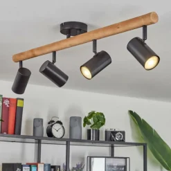 hofstein Plafonnier Arbrentin Écru, Noir, 4 lumières