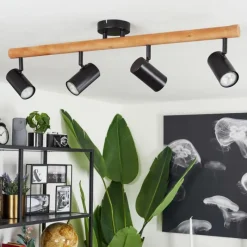 hofstein Plafonnier Arbrentin Écru, Noir, 4 lumières