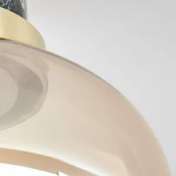 hofstein Plafonnier Arge Vert, Aspect marbre, Laiton, Blanc, 1 lumière