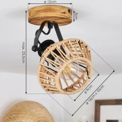 Luminaires Scandinaves-hofstein Plafonnier Auboncourt Écru, 1 lumière