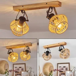 Luminaires Scandinaves-hofstein Plafonnier Auboncourt Écru, 2 lumières