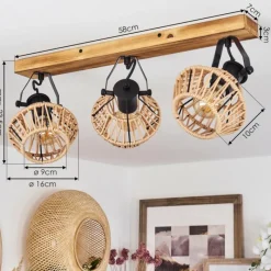 Luminaires Scandinaves-hofstein Plafonnier Auboncourt Écru, 3 lumières