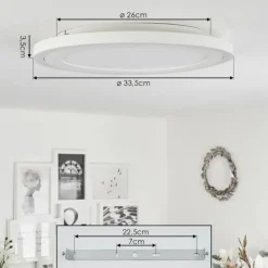 hofstein Plafonnier Audrieu LED Blanc, 2 lumières