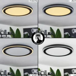 hofstein Plafonnier Audrieu LED Noir, Blanc, 2 lumières