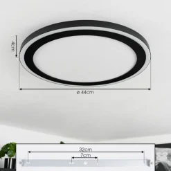 hofstein Plafonnier Audrieu LED Noir, Blanc, 2 lumières