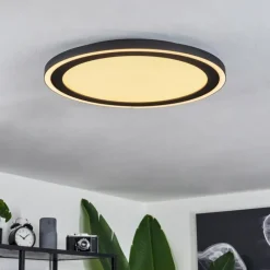hofstein Plafonnier Audrieu LED Noir, Blanc, 2 lumières