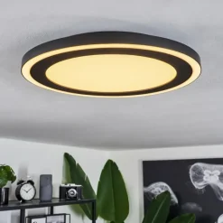 hofstein Plafonnier Audrieu LED Noir, 2 lumières