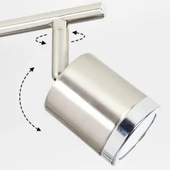 hofstein Plafonnier Autilla LED Nickel mat, 4 lumières