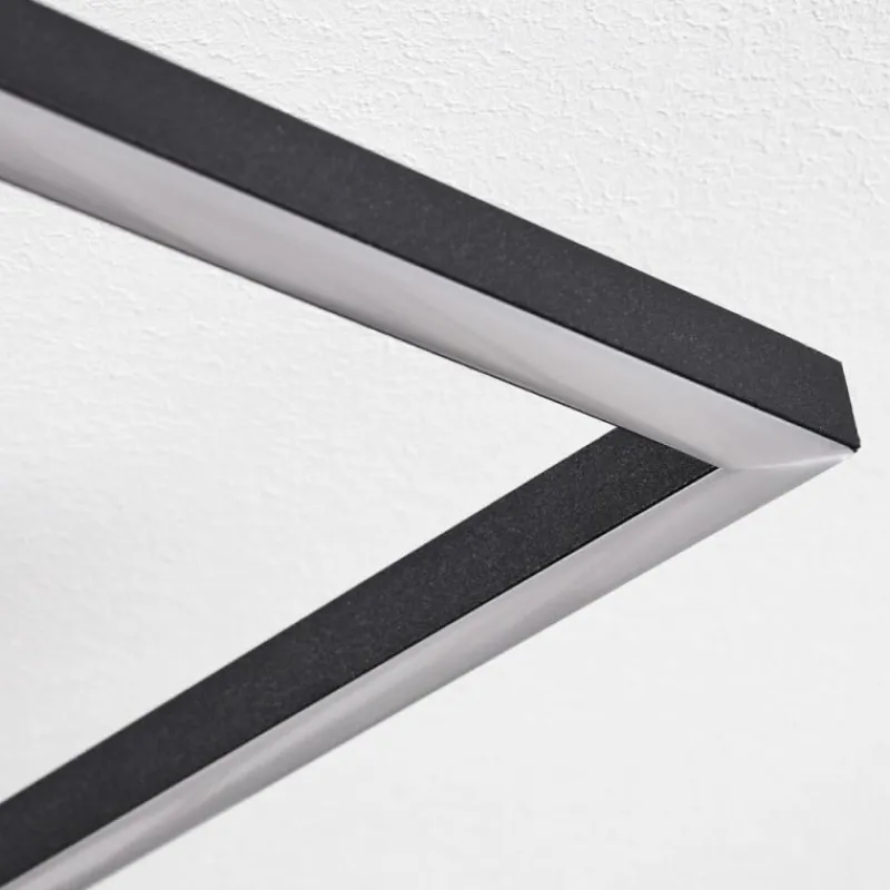 Luminaires Scandinaves-hofstein Plafonnier Avelal LED Bois clair, Couleur bois, Noir, 1 lumière