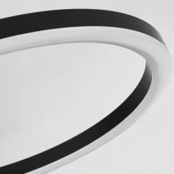 hofstein Plafonnier Avelal LED Brun, Couleur bois, Noir, 1 lumière