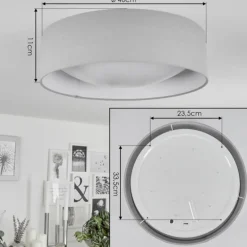 Lampes En Tissu-hofstein Plafonnier Aveledo Blanc, 1 lumière